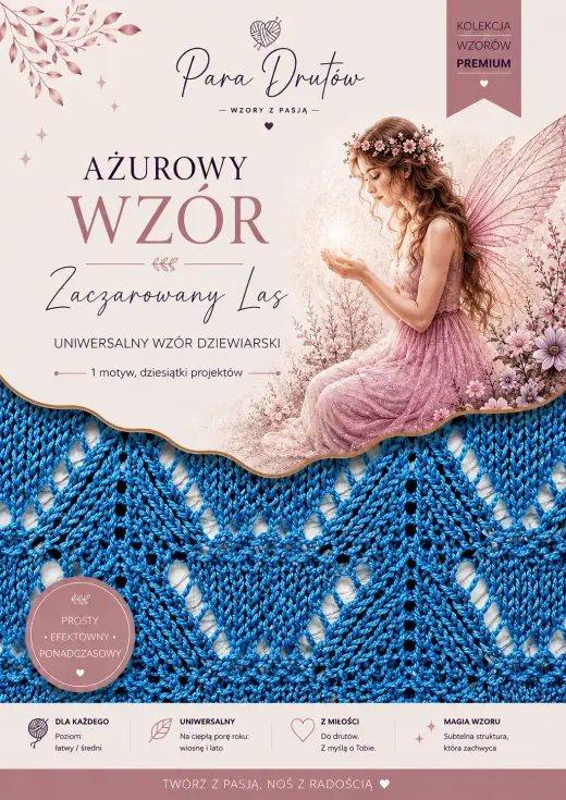 Zaczarowany Las — wzór ażurowy Para Drutów